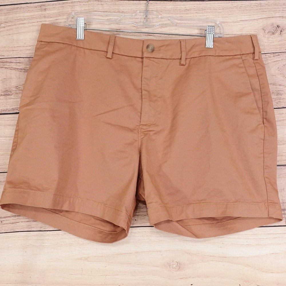 Express Shorts Mens 38 Beige Brown Chino Cotton Blend Stretch Casual